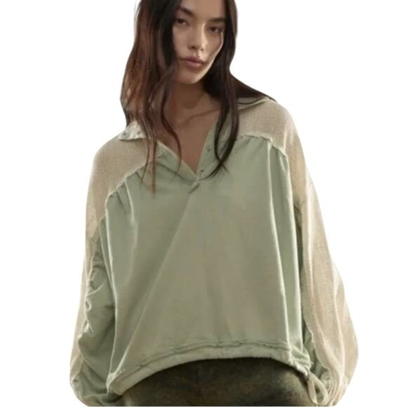Out From Under UO Sienna Mesh Popover Sweatshirt, NWOT, size M - Picture 1 of 7